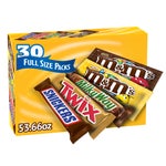 M&M's, Snickers and More Chocolate Candy Bars, Variety Pack, 30-count