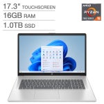 HP 17.3" HD+ Touchscreen Laptop - AMD Ryzen 5 7430U - 1600 x 900 -16GB Memory - 1TB SSD - Windows 11 Home