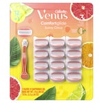 Gillette Venus Comfort Glide Sunny Citrus, 1 Razor + 12 Cartridges Gel