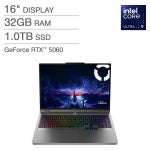 Lenovo Legion 5i 16" Gaming Laptop - Intel Core Ultra 9 275HX - GeForce RTX 5060 - WQXGA (2560x1600) - Windows 11 Home - 32GB RAM - 1TB SSD