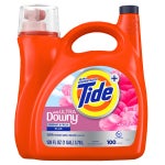 Tide Plus with Ultra Downy Liquid Laundry Detergent, April Fresh, 100 Loads, 128 fl oz