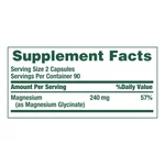 Nature's Bounty Magnesium Glycinate 240 mg, 180 Capsules