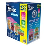 Ziploc Seal Top Bag, Variety Pack, 322-count