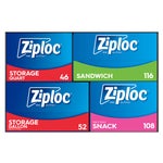 Ziploc Seal Top Bag, Variety Pack, 322-count