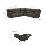 Carlin Fabric Power Reclining Sectional with Power Headrests