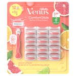 Gillette Venus Comfort Glide Sunny Citrus, 1 Razor + 12 Cartridges Gel
