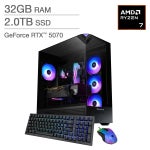 iBUYPOWER Element Gaming PC Desktop - AMD Ryzen 7 9800X3D - NVIDIA GeForce RTX 5070 12GB -  Windows 11 Home - 32GB RAM - 2TB SSD