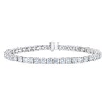 Round Brilliant 8.00 ctw VS2 Clarity, I Color Diamond 14kt Gold Tennis Bracelet
