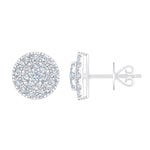 Round Brilliant 1.00 ctw VS2 Clarity, I Color Diamond 14kt White Gold Earrings
