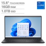 Dell 15.6" Touchscreen Laptop - Intel Core i7-1355U - FHD (1920x1080) - 16GB RAM - 1TB SSD - Windows 11