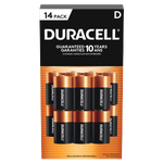 Duracell D Alkaline Batteries, 14-count