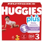 Huggies Plus Diapers Sizes 3 - 7