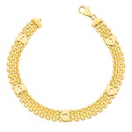 14kt Yellow Gold Panther Link Bracelet