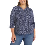 Lands' End Women's Pintuck 3/4 Sleeve Top