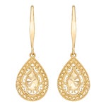 14kt Yellow Gold Pear Drop Earrings